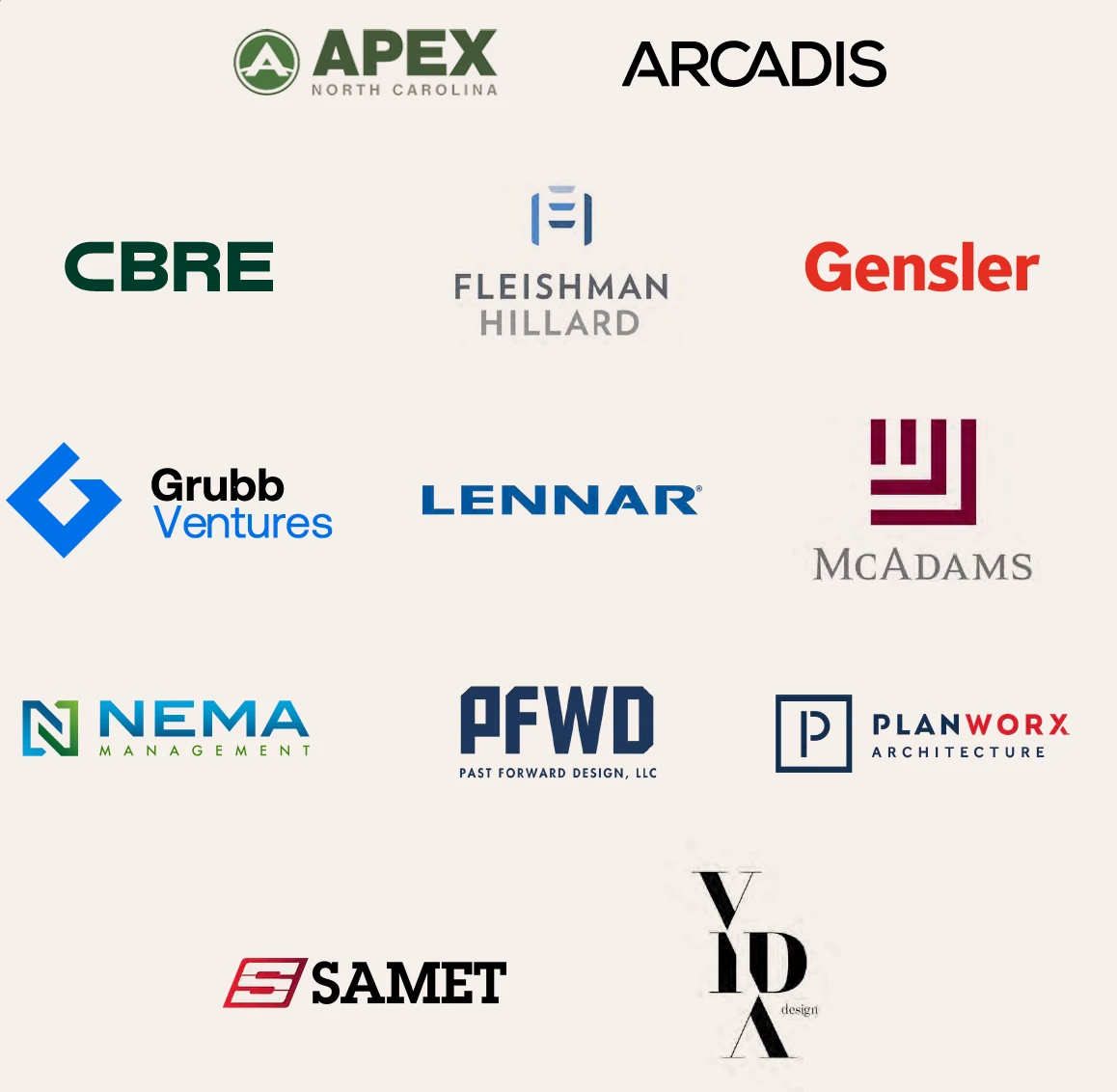 Many partners who are involved in the Veridea master plan in Apex North Carolina